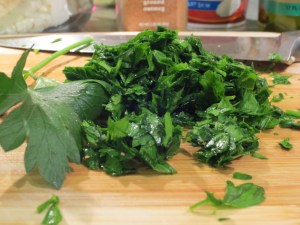 IMG_4390 Chopped Parsley for Spanikopa Sorta