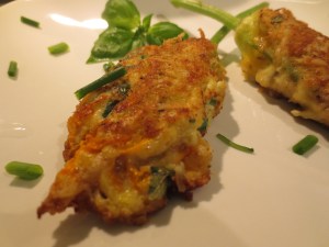 Cooked Stuffed Squash Blossoms