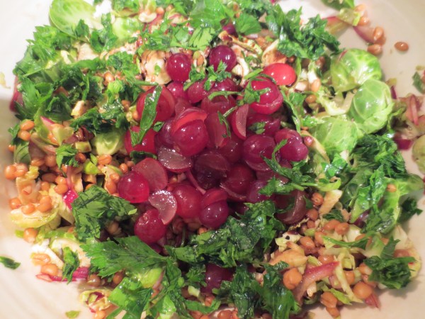 Wheat berries and sprouts salad 