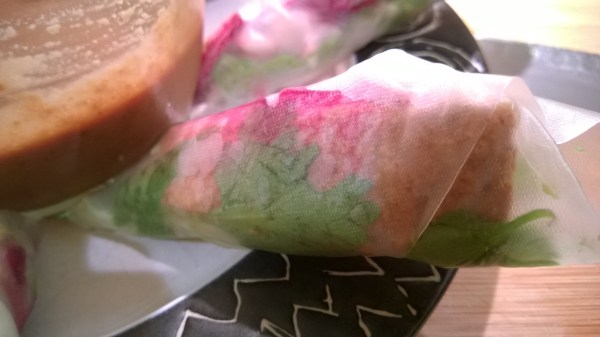 Summer Rolls with Peanut Miso Lime Dipping Sauce