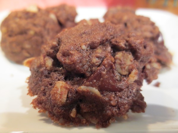Double Chocolate Oatmeal Almond Cookies, yum!