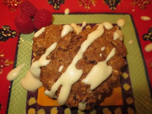 maple drizzled gingerbread scones