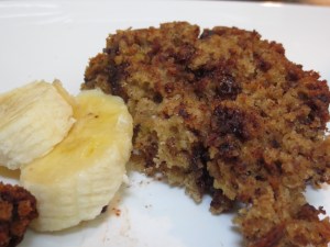 A slice of banana bread