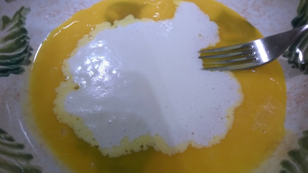 egg yolks with optional cream for carbonara