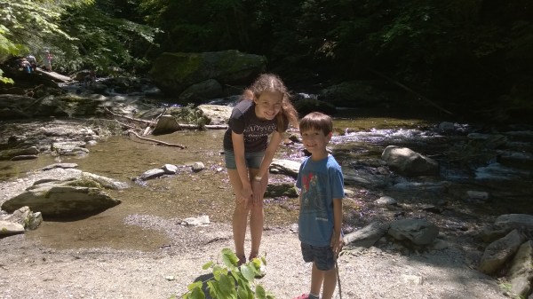 Skyler and Evan on the beautiful trails of Vermont 