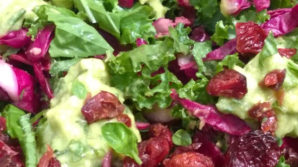 Kale Salad with Avocado & Herb Dressing