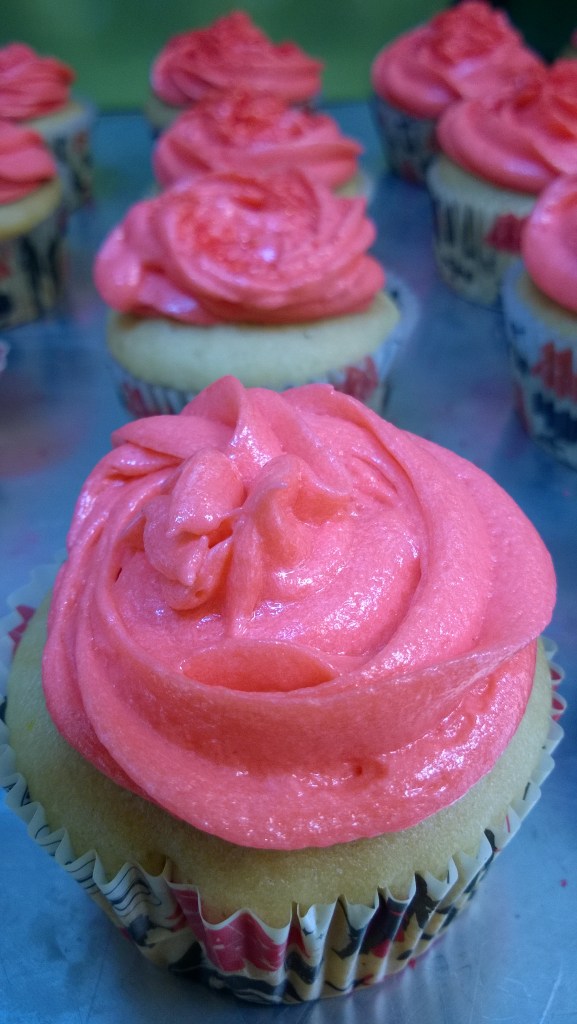 Simply the best vanilla cupcakes with my favorite cream cheese frosting