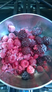 raspberries & blackberries ready to cook