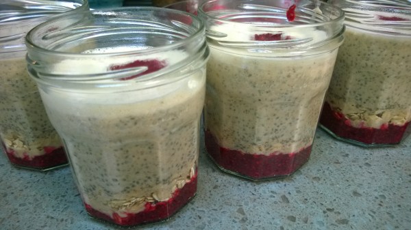 Peanut butter, berries & chia breakfast cups, oh my!